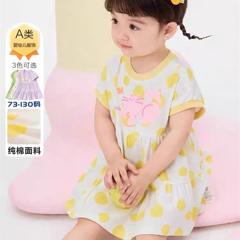 女童连衣裙宝宝婴儿公主裙生日2024夏季洋气纯棉R小童裙子2-5岁潮图片