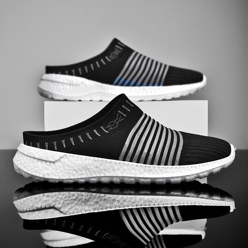 晋江男鞋爆款冰丝网布透气休闲运动鞋女软底百搭轻便居家半拖鞋子