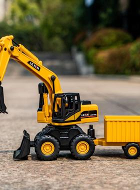 挖掘机儿童挖机工程车惯性会跑小玩具男J孩宝宝多功能翻斗拖车铲