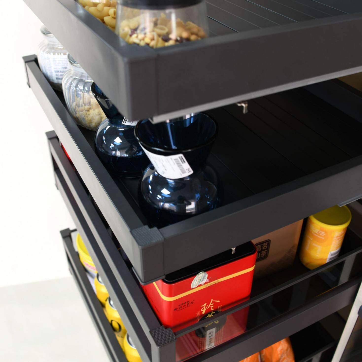 铝合金玻璃多层式组合抽屉拉篮 多功能收纳工具篮 薄抽屉自由搭配