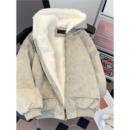 连帽棉袄外套 短款 加绒加厚座山雕棉衣男女冬季 羊羔毛棉服潮流美式