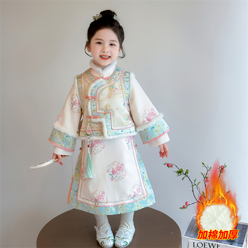 格格服女童古装清朝秋冬加厚儿童