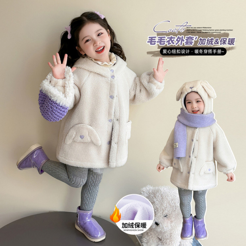 加绒加厚毛毛外套冬款2025新款