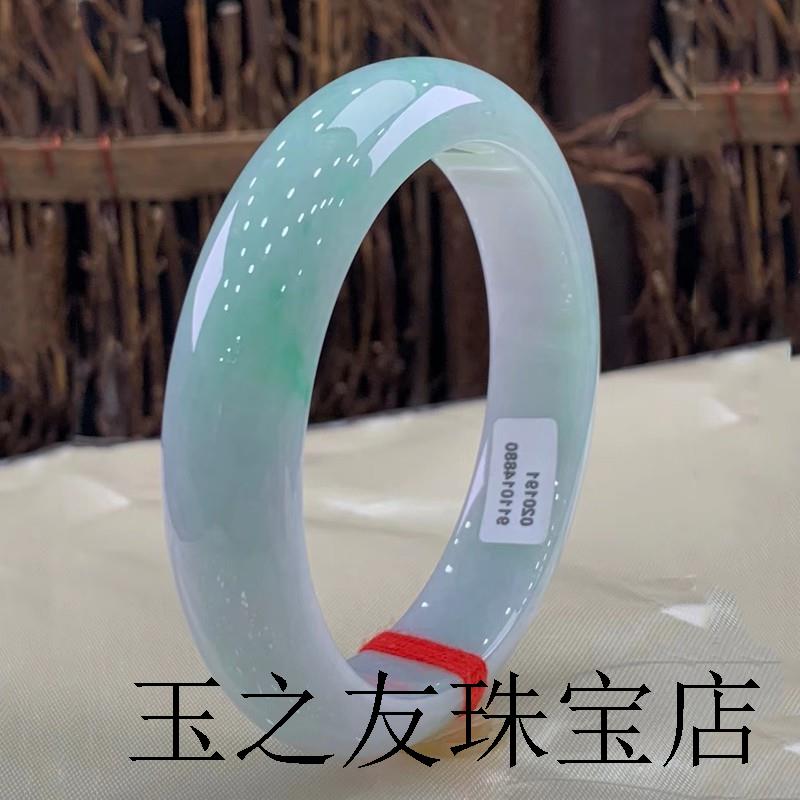 玉手镯满绿色翡翠色玉镯子玉石翡翠精品玉器圆镯女款节日礼物手饰