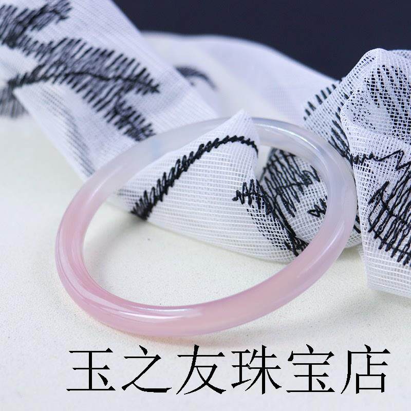 高端高冰种玻璃白玛瑙玉手镯淡黄翡翠色玉髓女款玉石冰透荔枝冻珠