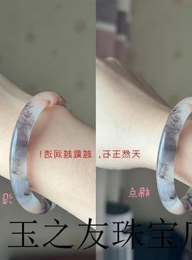 新疆金丝玉和田玉手镯女款叮当镯圆细条精品高端晴水少女玉镯子