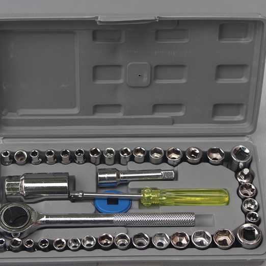 修理件套工具工具摩托车组合套筒筒套筒工具套装  套组40套筒扳手