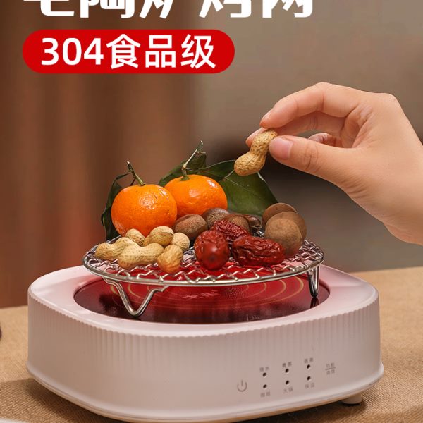 茶煮电磁炉围炉专用烤架不锈钢冬天圆形电陶炉网支架烧烤网家用子