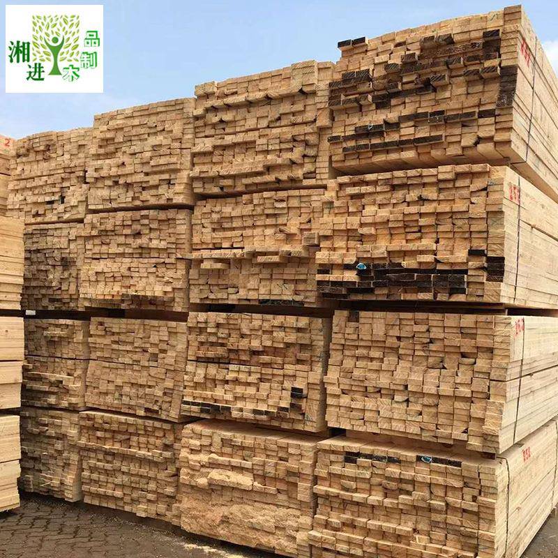 多规格松木方工地建筑木方木板材物流打包木条木架加工厂