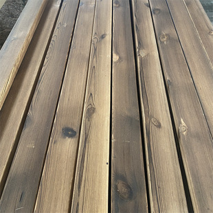 木板材松木扣板拉丝木方板材自然树纹护墙板樟子松碳化花纹刨光