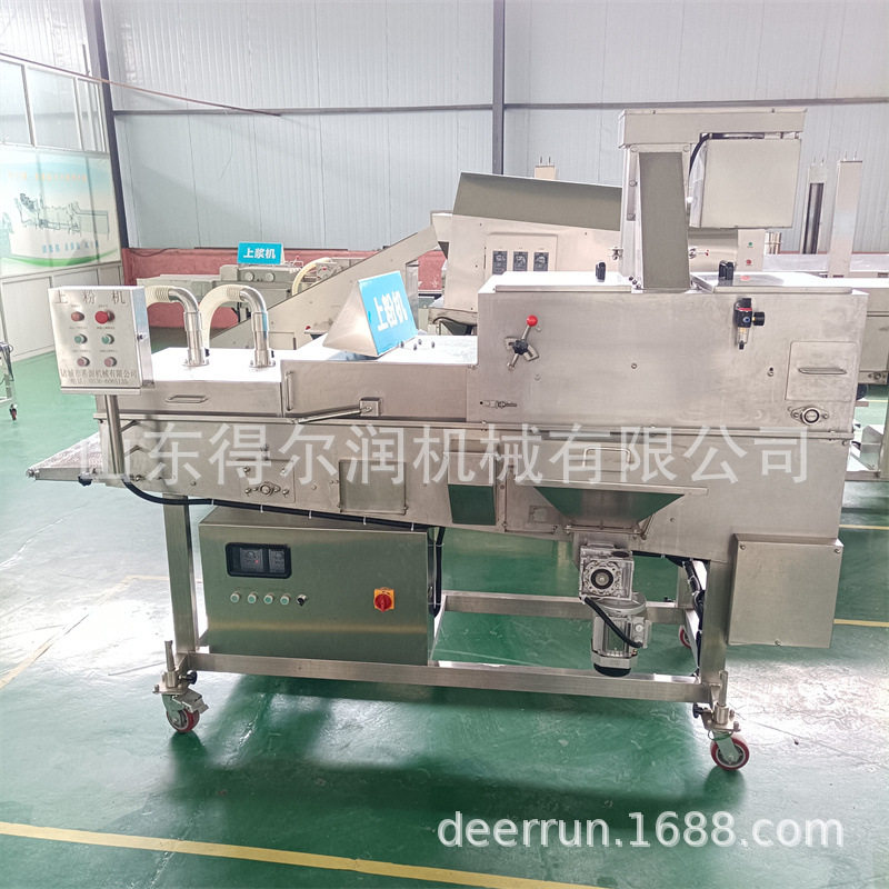 600型快速裹粉机 隧道式预上粉机器 粉层厚度可调节 安全防护装置