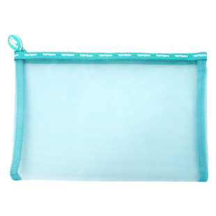 topteam麦思考笔袋网纱袋网格拉链袋A5文件袋铅笔袋大容量简约初中生男小学生用女考试科目分类收纳袋便携