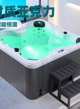 户外按摩冲浪浴缸泡澡浴盆spa6人泡池亚克力泳池Bathtub家用大人