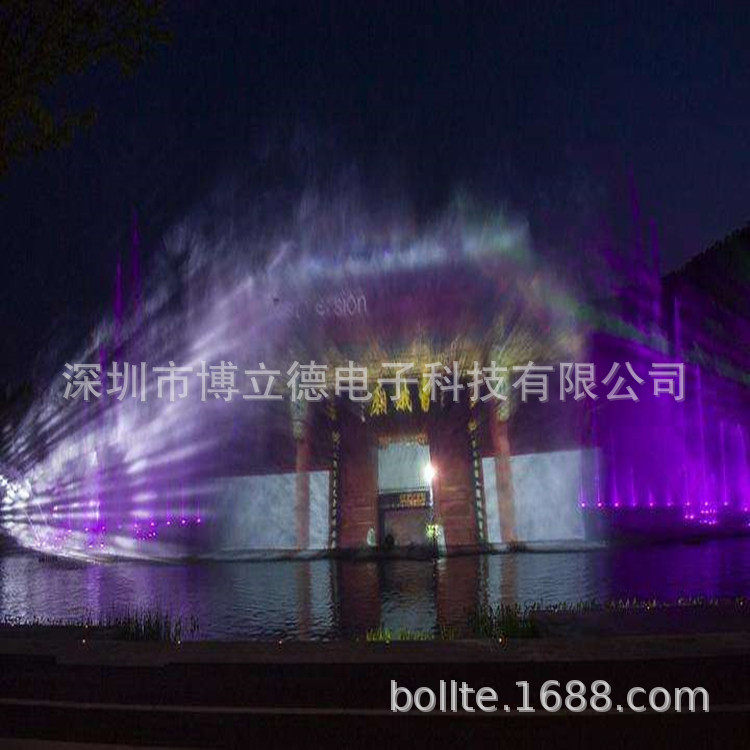 不锈钢瀑布水幕电影设计厂家音乐激光投影户外音乐喷泉广场字幕