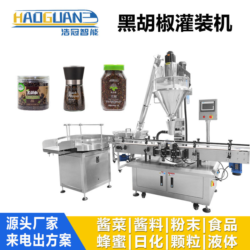 定制胡椒颗粒灌装机 全自动海盐八角香料罐装机 调味料定量包装机