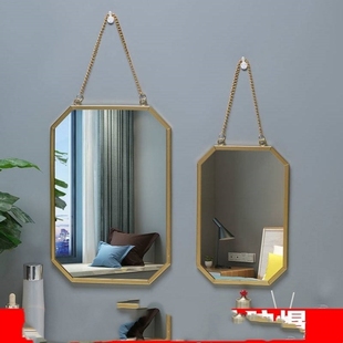 浴室镜子化妆全身镜免打孔宿舍厕所洗手间壁挂墙家用镜 美盟