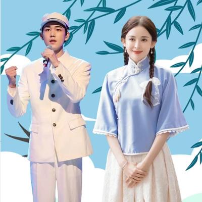 民国学生服装女五四运动演出套装