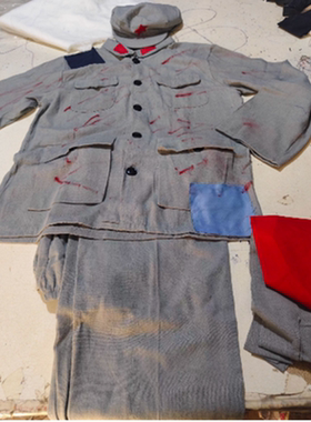 老红军八路军做旧舞台表演服装补丁款破烂军装狼牙山五壮士演出服