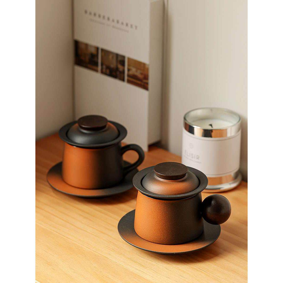 侘寂风陶瓷茶杯个人专用功夫茶水分离杯泡茶杯水杯子办公室喝茶杯