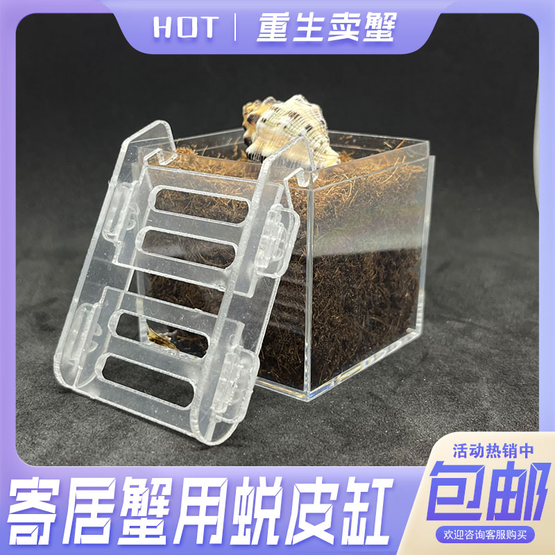 陆寄居蟹专用蜕皮隔离盒迷你套装