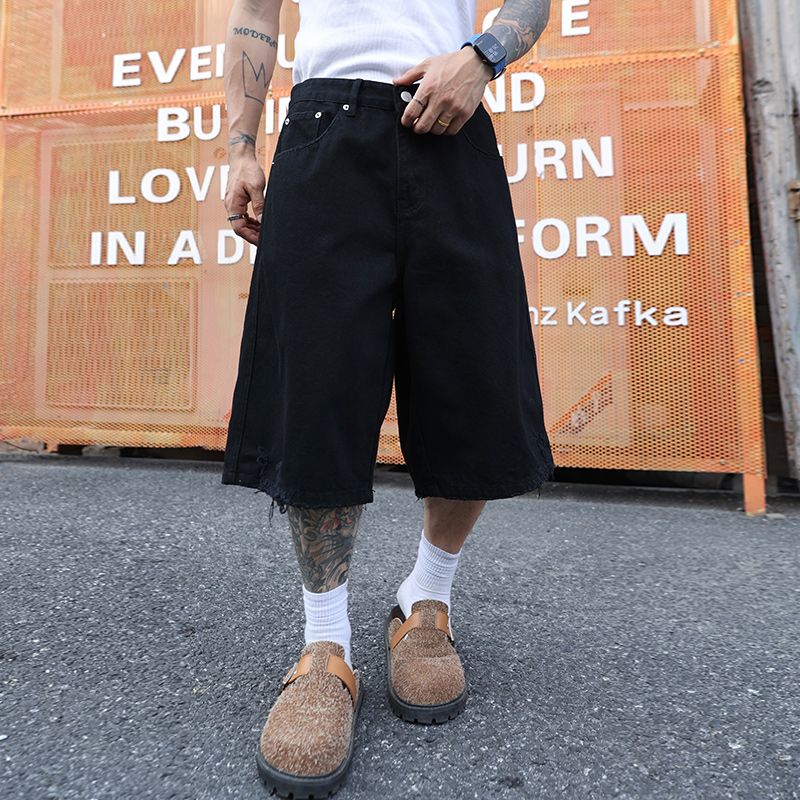 巴黎风同款美式复古牛仔短裤