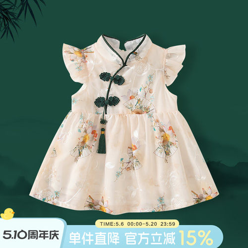 女宝宝国风旗袍周岁女童裙子新款