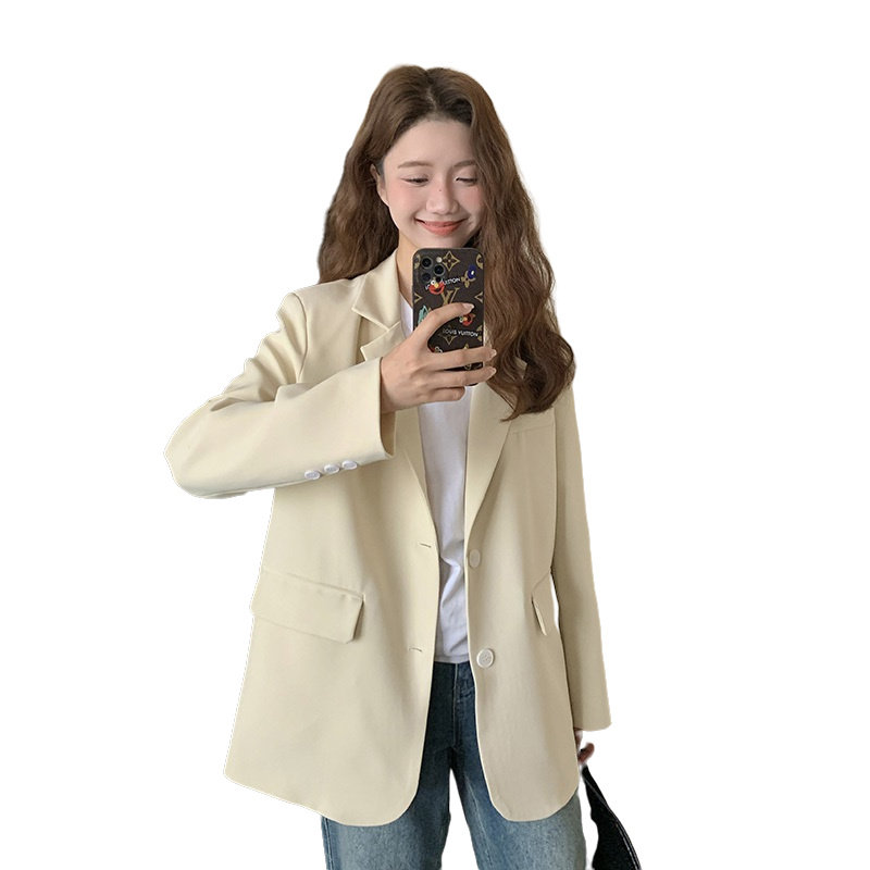 黄色西装女2024春季新款韩版宽松小个子ZB150A-6601-P120-K178,女装西装,浙宝007A（原150A)