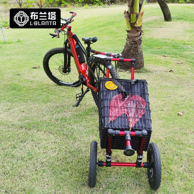 布兰塔自行车拖车小拖斗电动车挂车露营车买菜车保温大轮子铝合金