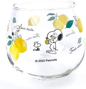日本代购日本正品史努比查理复古摇曳玻璃杯320ml生日礼物