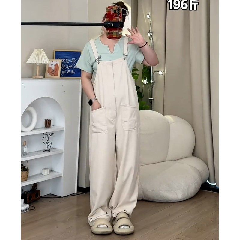 2-300斤加肥加大夏季宽松减龄百搭背带裤女胖mm百搭休闲阔腿长裤,女装/女士精品,大码裤装,淘宝优惠券,粉丝福利购,淘宝优惠卷