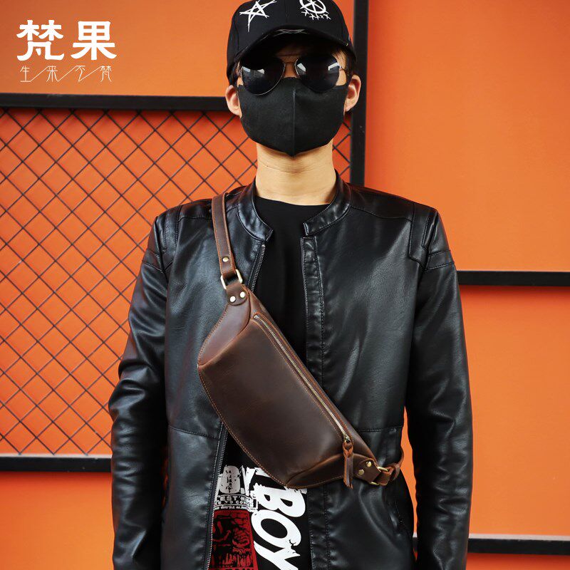 真皮男士胸包单肩背包斜挎包休闲头层牛皮手工复古男包新款潮流包,箱包皮具/热销女包/男包,胸包,淘宝优惠券,粉丝福利购,淘宝优惠卷