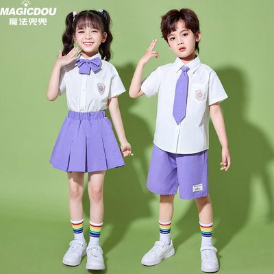 六一儿童啦啦队演出服小学生合唱团体舞蹈学院风拉拉操表演服装夏