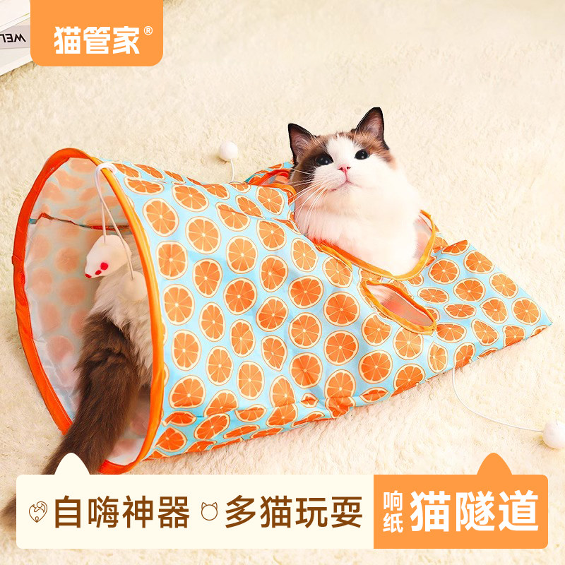 猫管家 猫咪玩具钻袋子 宠物钻隧道响纸发声玩具 磨牙耐咬逗猫棒,宠物/宠物食品及用品,逗猫棒,淘宝优惠券,粉丝福利购,淘宝优惠卷