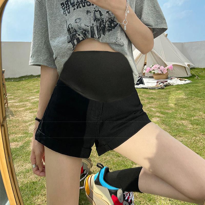 孕妇短裤女夏天薄款夏装牛仔裤孕妇裤子夏季外穿孕早期打底阔腿裤