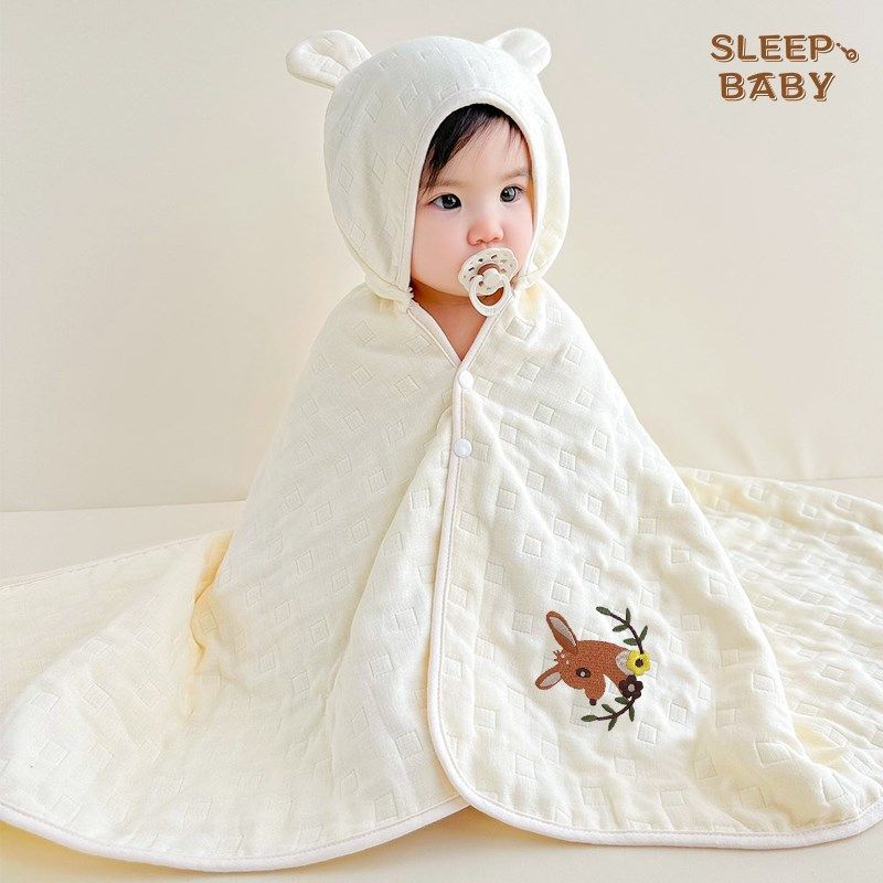 婴儿浴巾纱布浴巾新生婴儿带帽纯棉a类6层吸水超软浴袍宝宝儿童,婴童用品,浴巾,淘宝优惠券,粉丝福利购,淘宝优惠卷