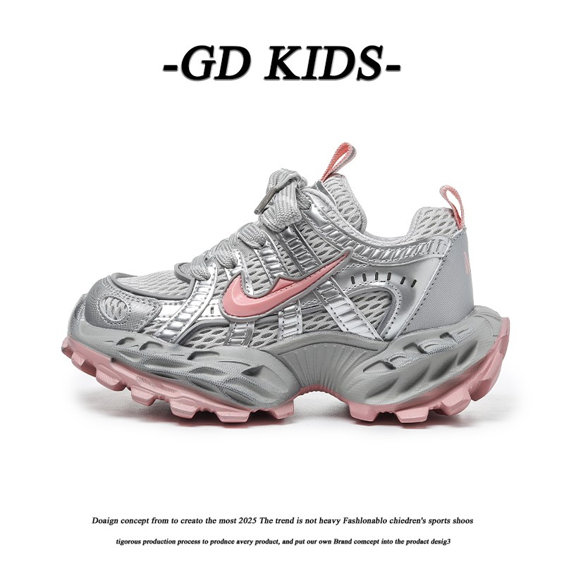 真皮儿童老爹鞋2025年春夏新款女童软底透气运动鞋男童防滑运动鞋