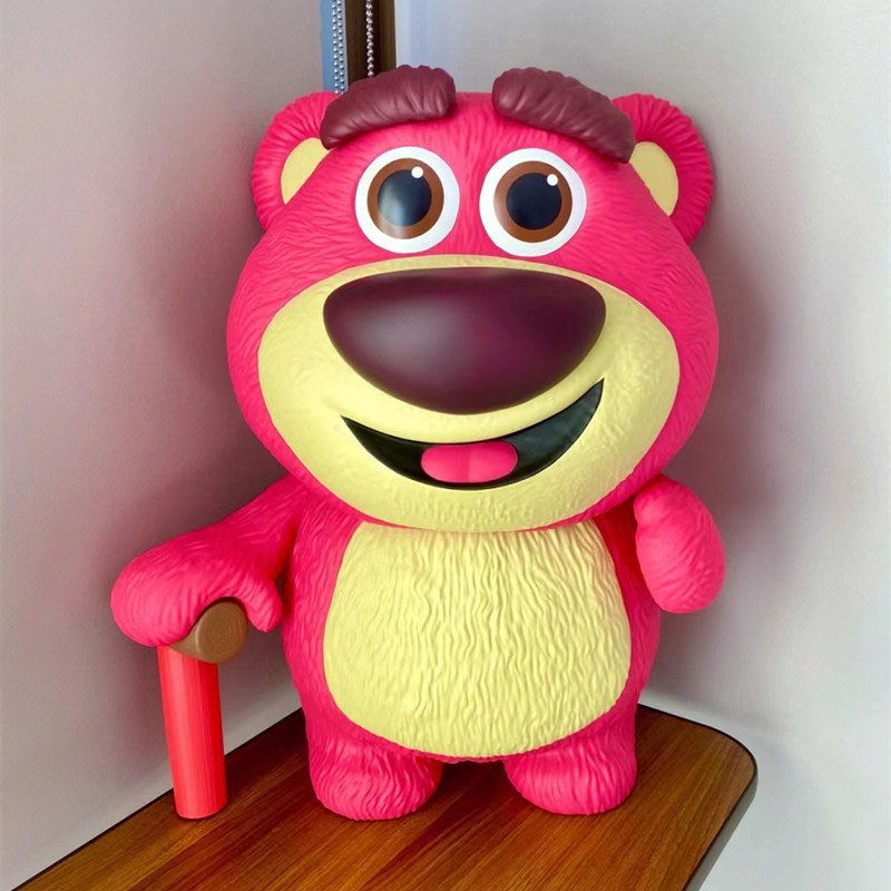 草莓熊模型劳苏草莓香味可动超可爱潮玩摆件大号公仔坐姿桌面玩偶