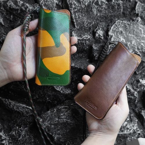 复古潮流便携式眼镜袋挂脖墨镜收纳包头层牛皮手工制作真皮保护袋