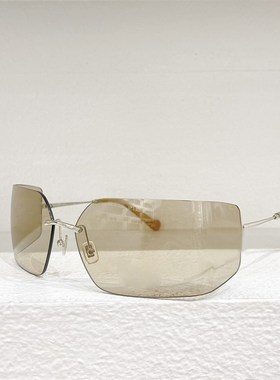 方形无框一体镜片太阳眼镜女54Y时尚个性遮阳墨镜网红风男挡风片