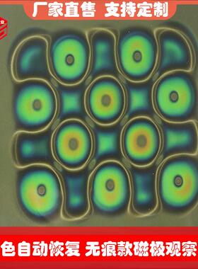 韩国新款无痕黄色磁极p观察片显示检测磁分布无阴影彩色重复可恢