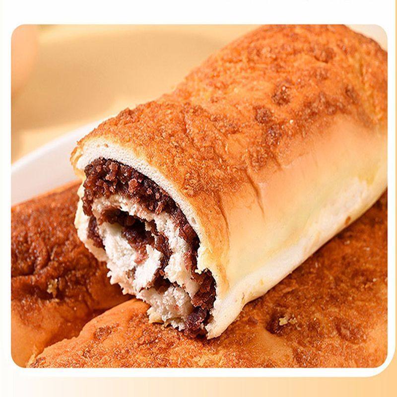 全麦椰香红豆面包夹心豆沙手撕软面包学生代早餐糕点老式面包营养