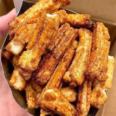 比爆米花好吃!红糖脏脏年糕条香酥浓郁米香网红健康零食推荐香脆