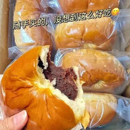 老式怀旧夹心大个红豆沙红豆馅面包豆沙馅营养早餐家庭装一整箱