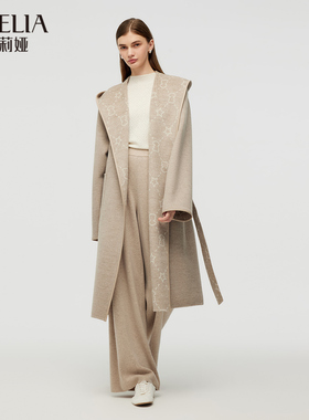 歌莉娅冬季新品双面穿羊毛大衣（配送本布腰带）1CNL6N2C0
