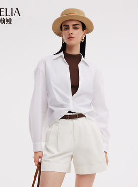 歌莉娅秋季新品时尚造型扭结衬衫+毛织背心1E8CAB730