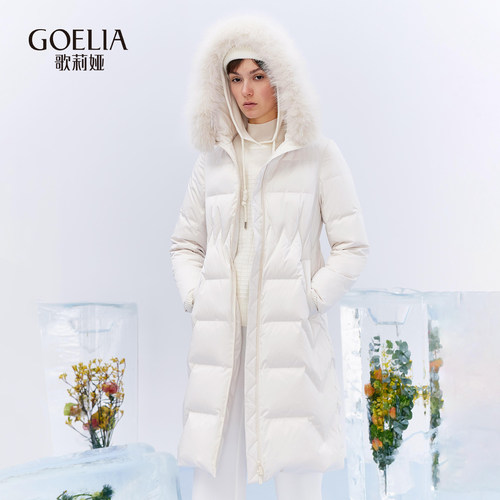 羽绒服长款外套歌莉娅狐狸毛领