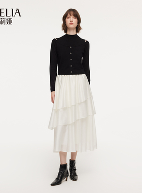 歌莉娅春季新品长袖套装（针织衫+连衣裙）1F2RAC210