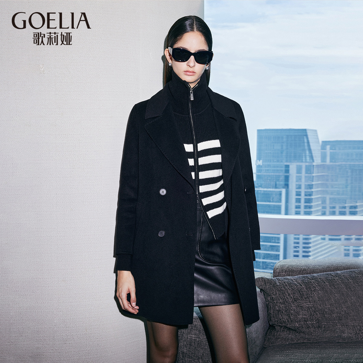 冬季双面呢大衣歌莉娅