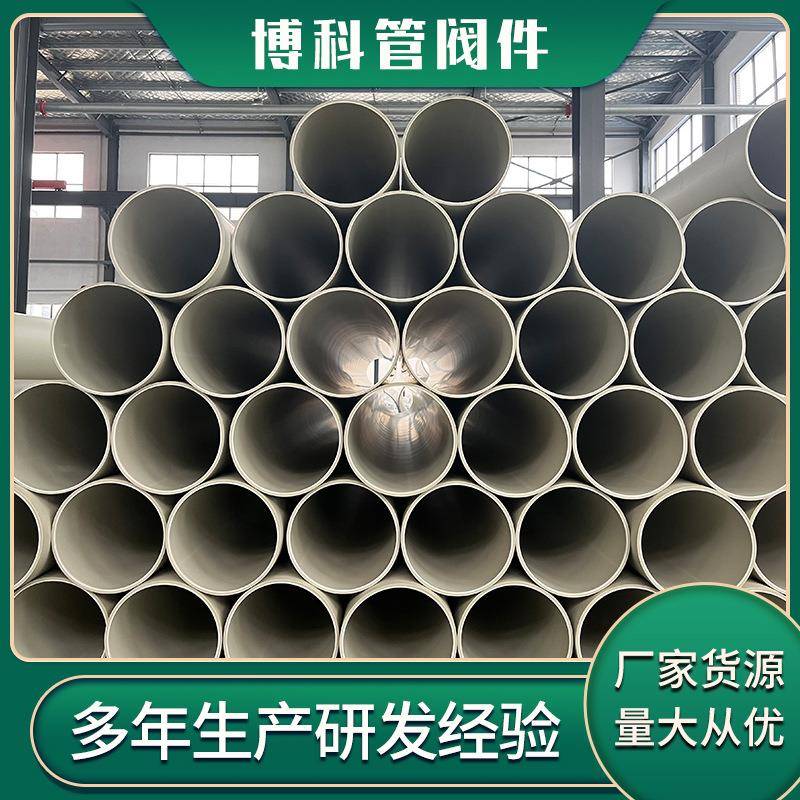 ppr塑料水管大口径聚丙烯pph风管灰色pe排水污pp化工塑料管材