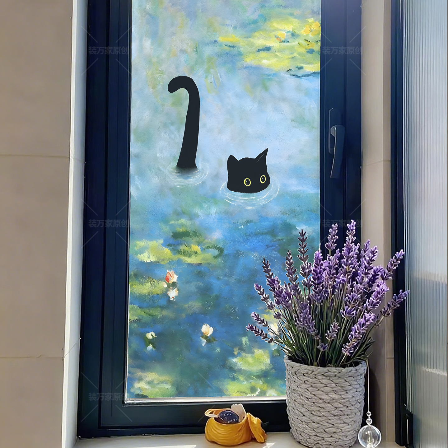 装万家静电免胶防窥磨砂玻璃膜